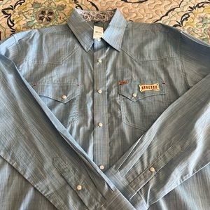 NWT Mens Rafter C Pearl snap shirt